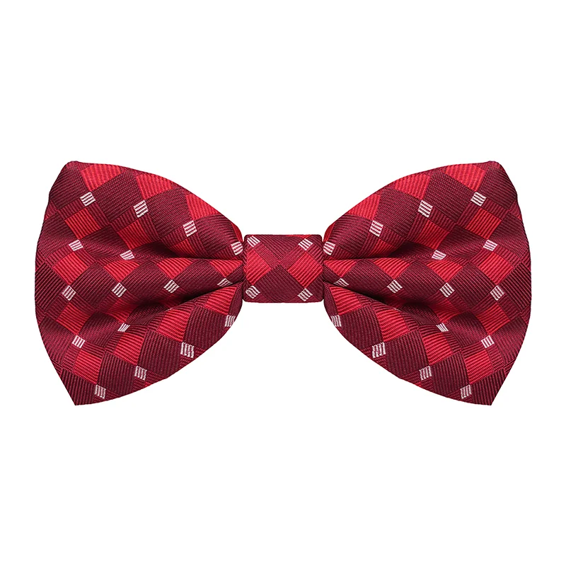 Bow tie CROATA Thematic  Squares Red  Silk 100%  