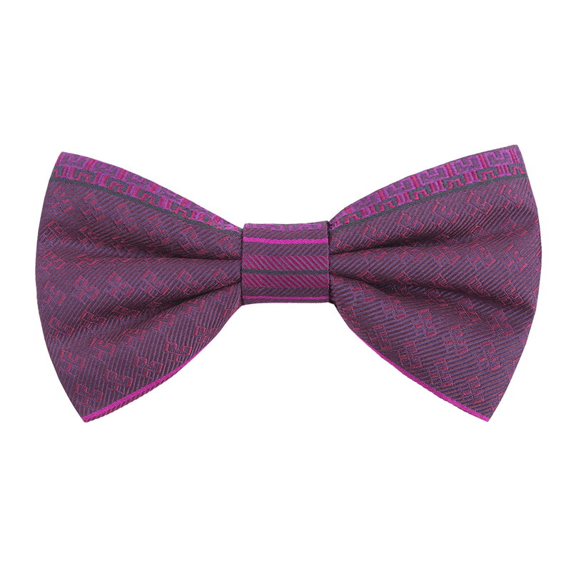 Bow tie CROATA Brijuni Thematic  Glagolitic alphabet Purple  Silk 100%  
