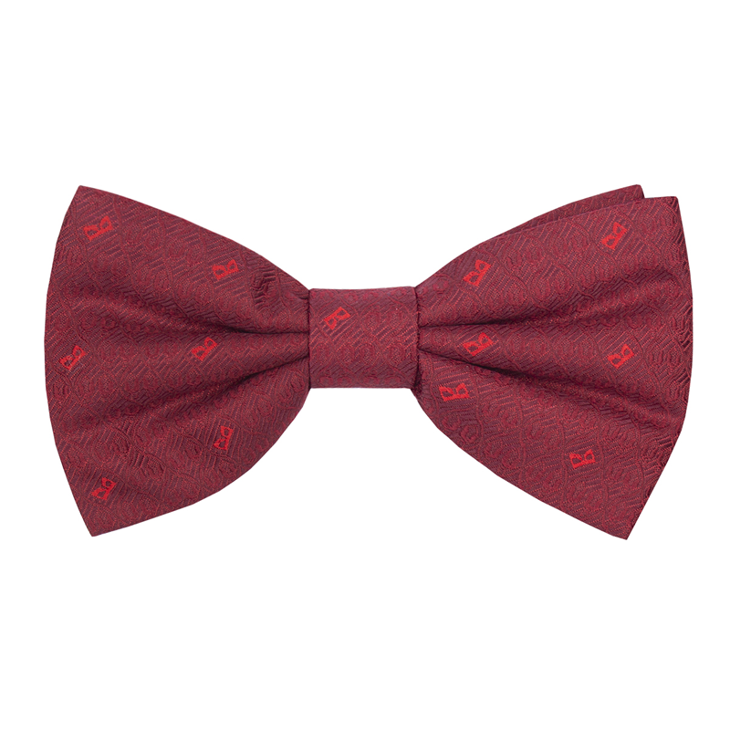 Bow tie CROATA 4 Thematic Limited edition Glagolitic alphabet Wine red  Silk 100%  