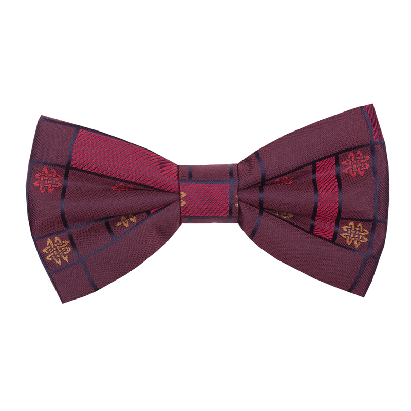 Bow tie CROATA 4 Thematic Limited edition Braiding Wine red  Silk 100%  