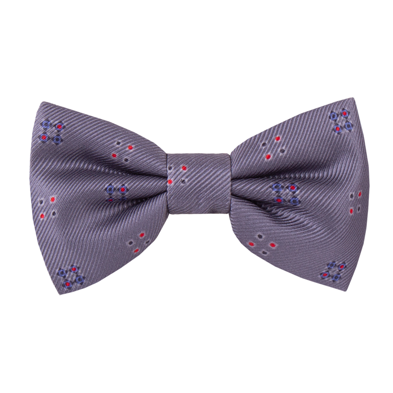 Bow tie CROATA Classic  Dots Grey  Silk 100%  