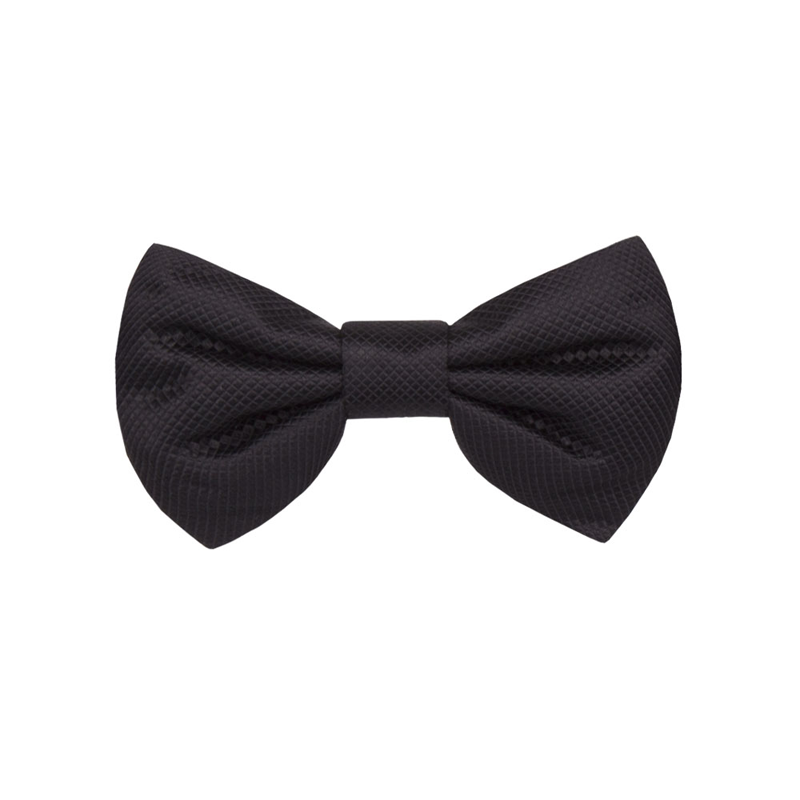 Bow tie kids CROATA Classic Kids Solid textured Black  Silk 100%  