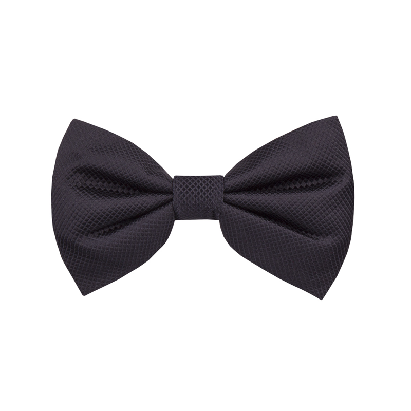 Bow tie kids CROATA Classic Kids Solid textured Black  Silk 100%  
