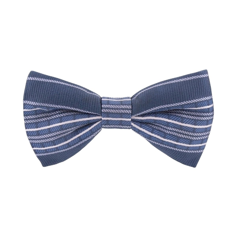 Bow tie CROATA Brijuni Classic  Squares Blue  Silk 100%  