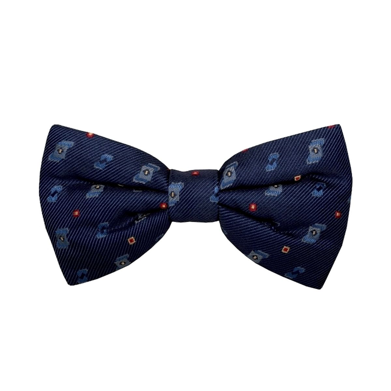 Bow tie CROATA Brijuni Classic Classic Squares Blue  Silk 100%  