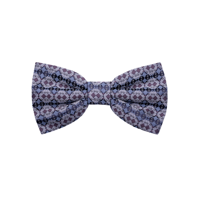 Bow tie CROATA Brijuni Classic  Squares Grey  Silk 100%  