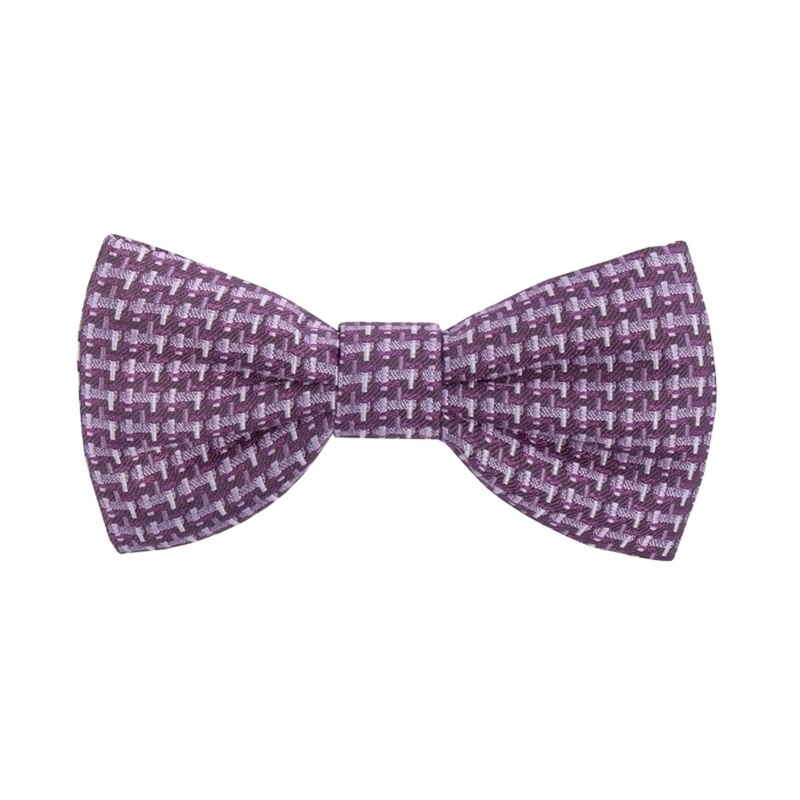 Bow tie CROATA 4 Classic Limited edition Small shapes Purple  Silk 100%  
