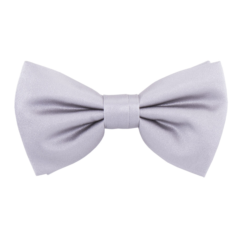 Bow tie CROATA Classic  Solid Light grey  Silk 100%  