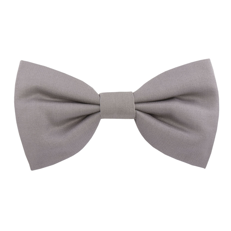 Bow tie CROATA Classic Classic Solid Light grey  Silk 100%  