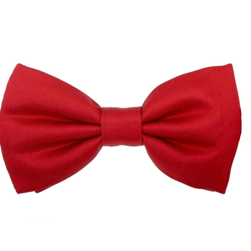Bow tie CROATA Classic  Solid textured Light red  Silk 100%  