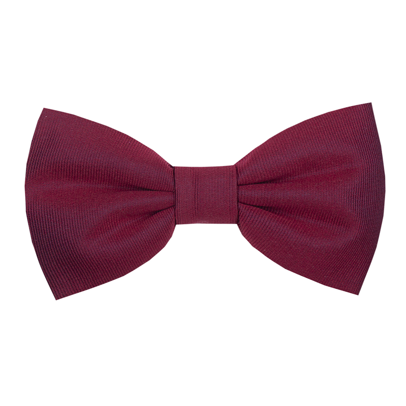 Bow tie CROATA Classic  Solid textured Wine red  Silk 100%  