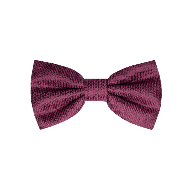 Bow tie CROATA Classic  Solid textured Wine red  Silk 100%  
