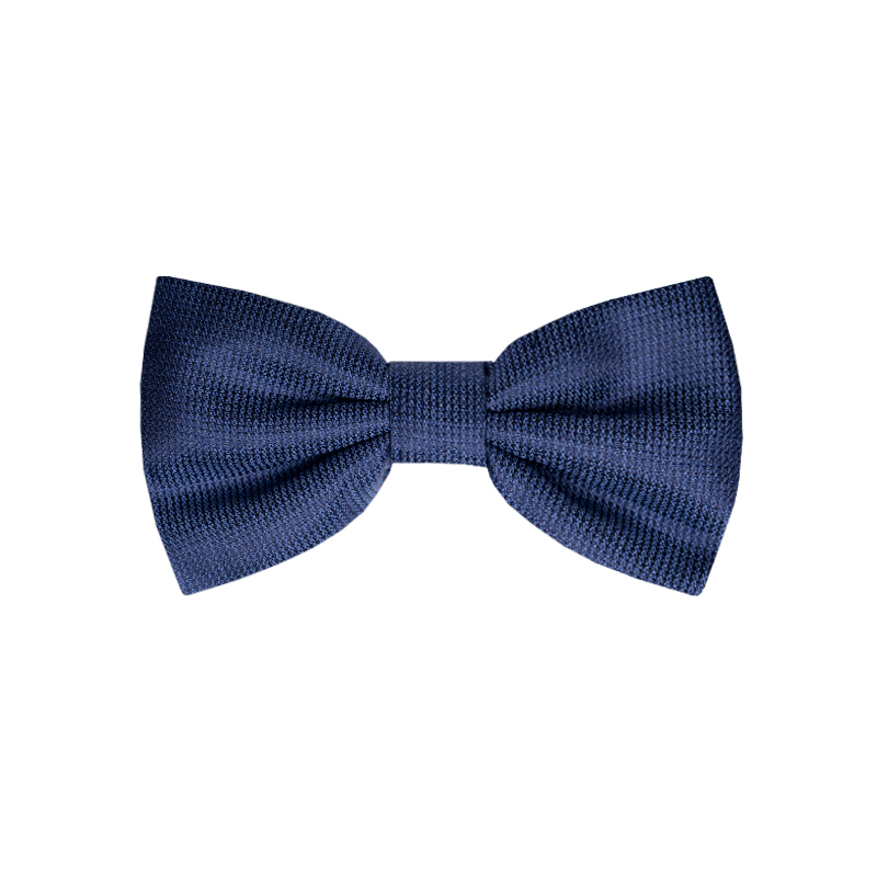 Bow tie CROATA Classic  Solid textured Dark blue  Silk 100%  