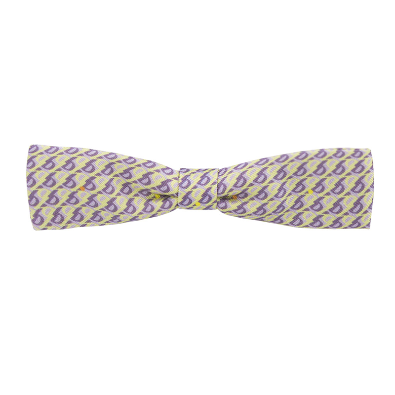 Bow tie CROATA Classic Pre-tied bow tie Glagolitic alphabet Purple  Silk 100%  