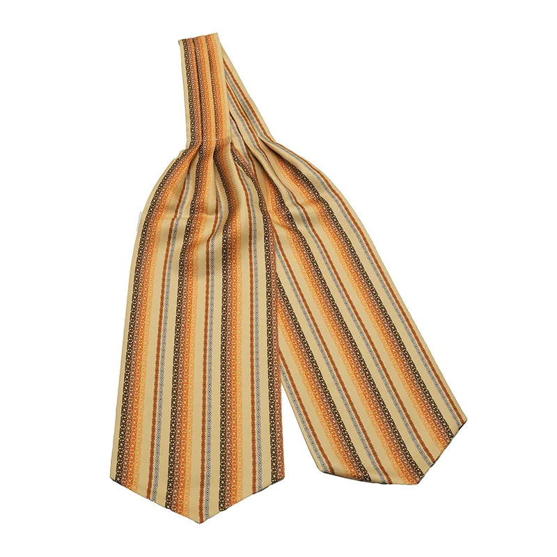 Ascot CROATA Thematic  Braiding and glagolitic alphabet Yellow  Silk 100%  