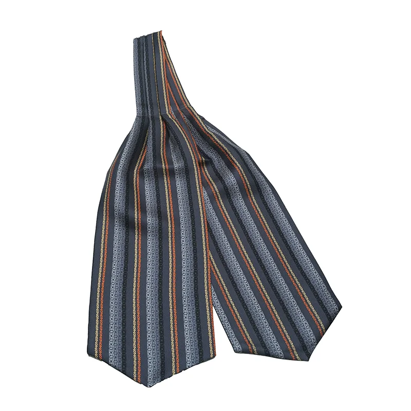 Ascot CROATA Thematic  Braiding and glagolitic alphabet Grey  Silk 100%  