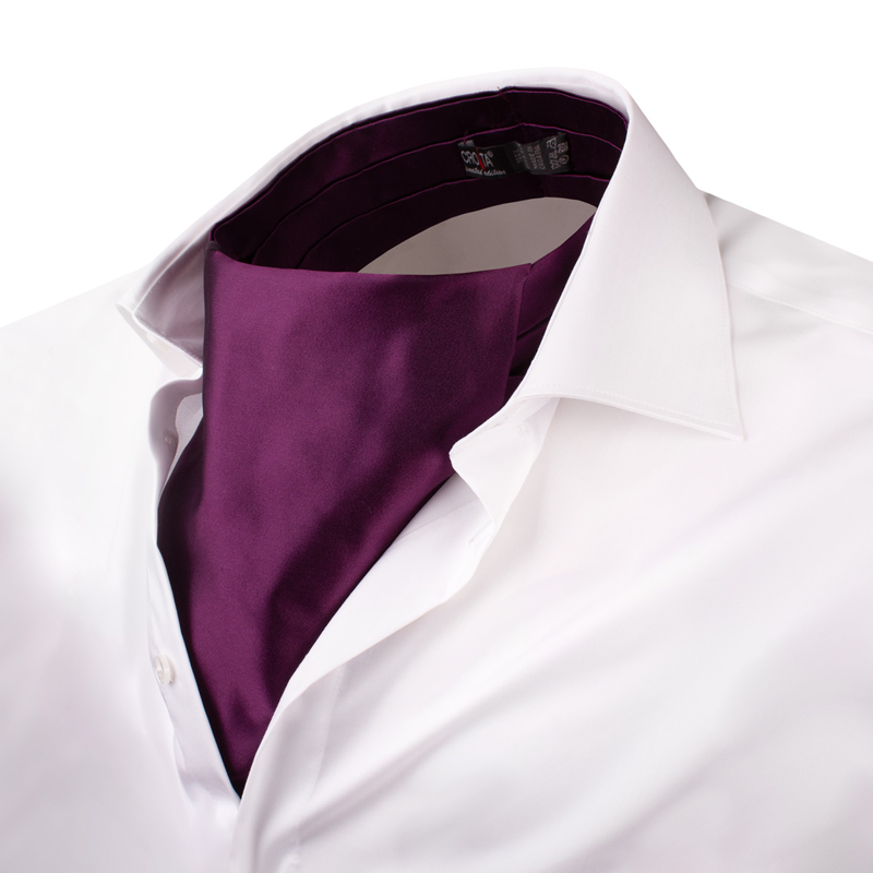 Ascot CROATA Classic Classic Solid Purple  Silk 100%  