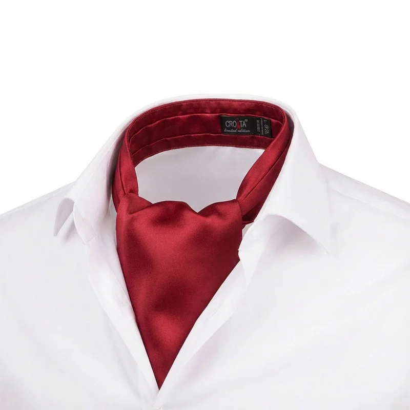 Ascot CROATA Classic  Solid Red  Silk 100%  