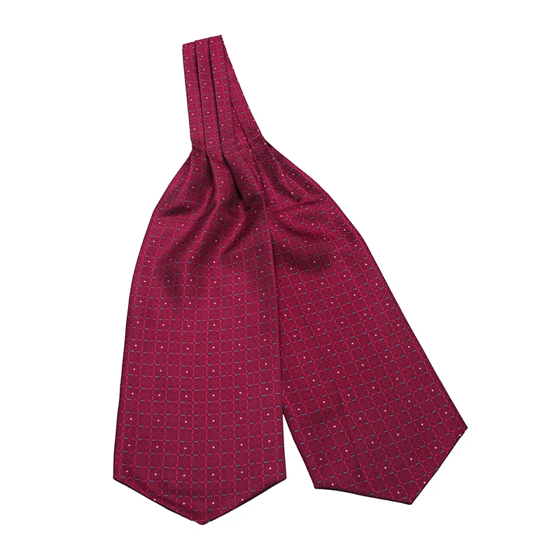 Ascot CROATA Thematic  Glagolitic alphabet Wine red  Silk 100%  