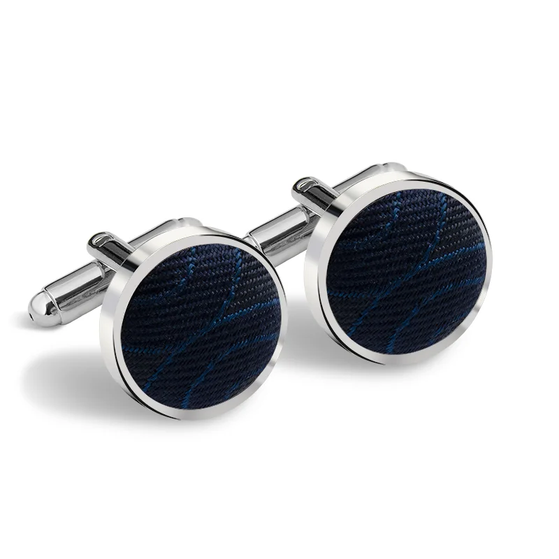 Cufflinks CROATA Thematic  Braiding Dark blue  Silk 100%  