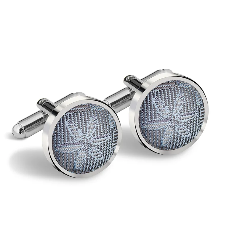 Cufflinks CROATA Thematic  Water fountain Light blue  Silk 100%  