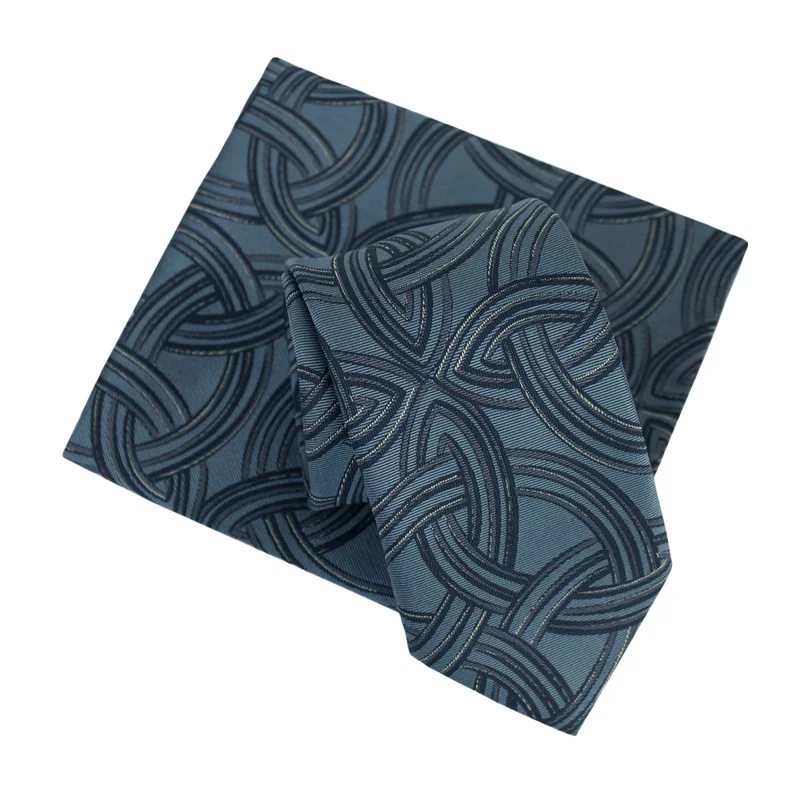 Cravat and pocket square set Thematic Set of 2 products Braiding Grey  Silk 100%  