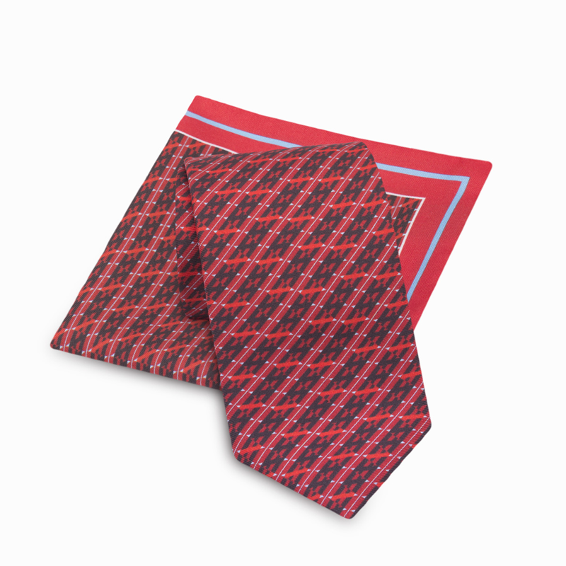 Cravat and pocket square set CROATA Classic Set of 2 products Other Red  Silk 100%  