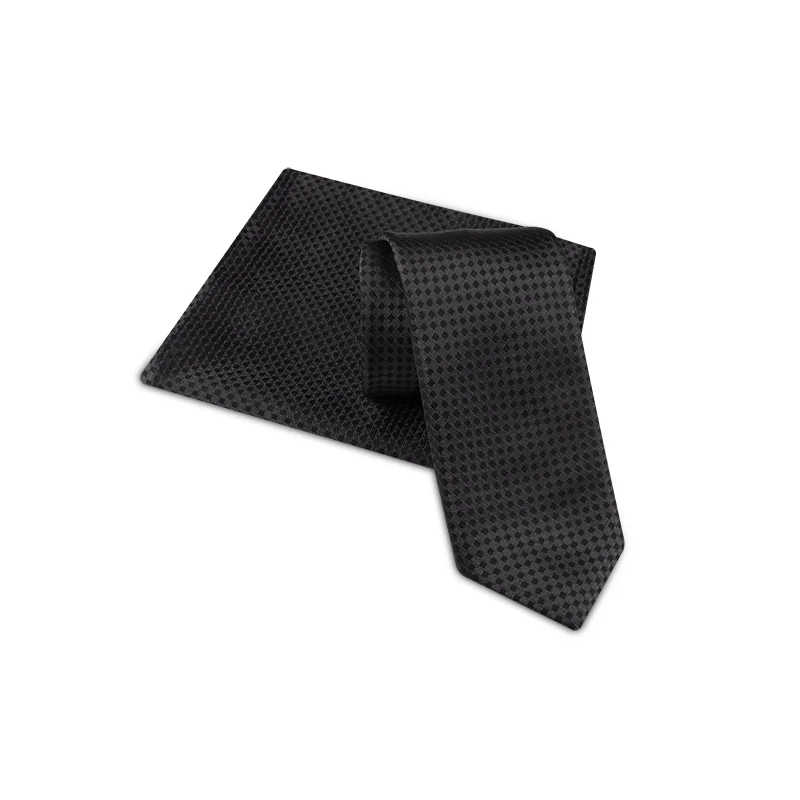 Cravat and pocket square set CROATA Classic Set of 2 products Other Black  Silk 100%  