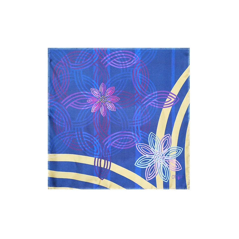 Small scarf CROATA Thematic  Braiding Purple  Silk 100%  