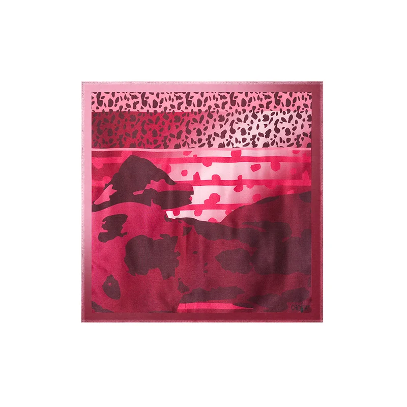 Small scarf CROATA CROATA Thematic  Dalmatian dog Wine red  Silk 100%  