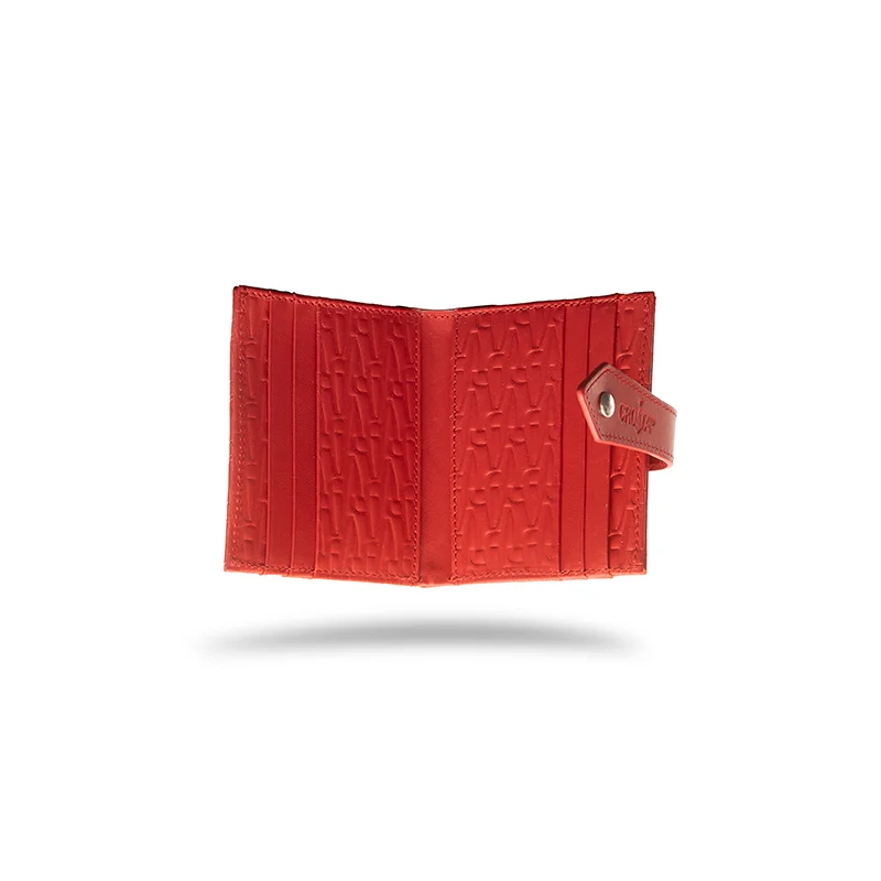 Wallet CROATA Thematic Thematic Glagolitic alphabet Red  Leather 100%  