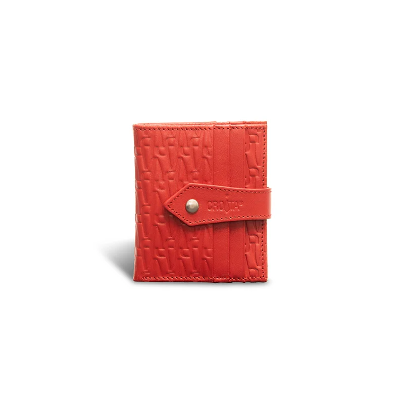 Wallet CROATA Thematic Thematic Glagolitic alphabet Red  Leather 100%  