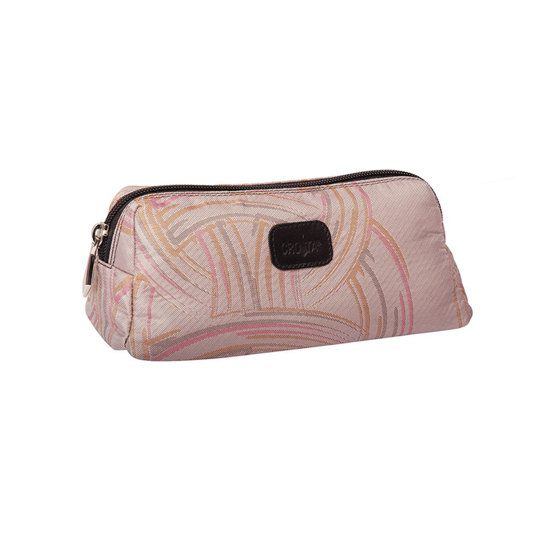 Cosmetic bag CROATA Thematic Thematic Braiding Apricot  Leather 100%  