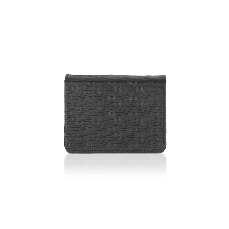 Business card etui CROATA Thematic Thematic Glagolitic alphabet Black  Leather 100%  