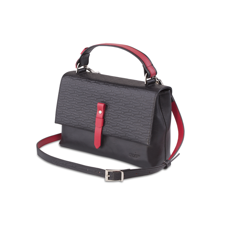 Bag CROATA Thematic Thematic Glagolitic alphabet Black  Leather 100%  