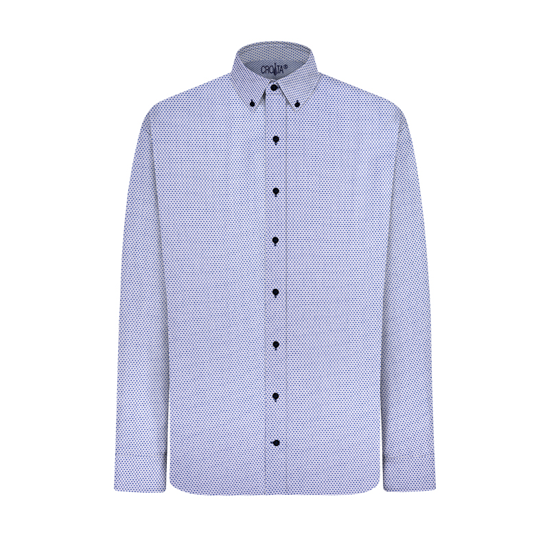 Dress shirt CROATA Trend Classic Tailored Small shapes White  Cotton 100%  Long sleeve