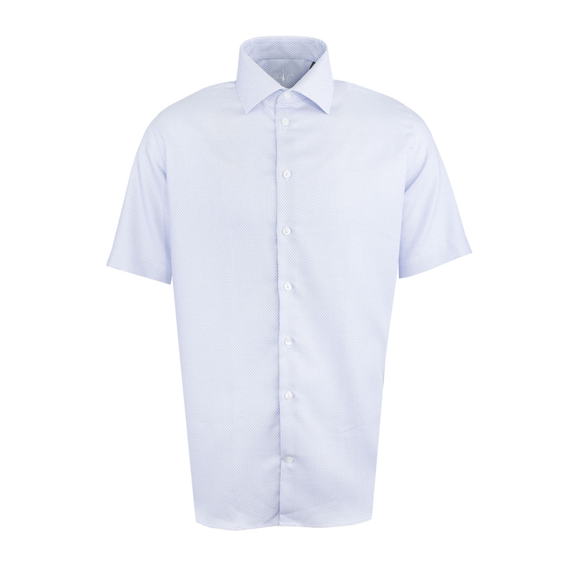 Dress shirt CROATA Trend Classic Tailored  Light blue  Cotton 100%  Short sleeve