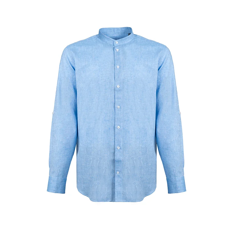 Dress shirt CROATA Brioni NC Classic Slim Lines Blue  Cotton 100%  Long sleeve