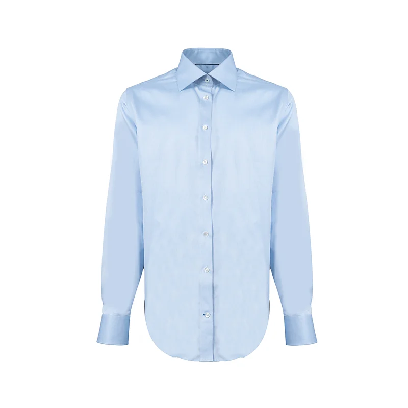 Dress shirt CROATA Brioni NC Classic Tailored Geometrical Light blue  Cotton 100%  Long sleeve