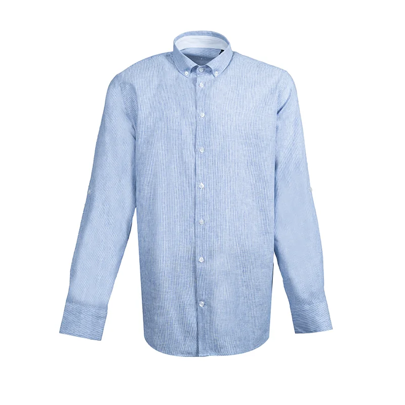 Dress shirt CROATA  Brijuni linen  Classic Tailored Solid White  Linen 55%, Cotton 45%  Long sleeve