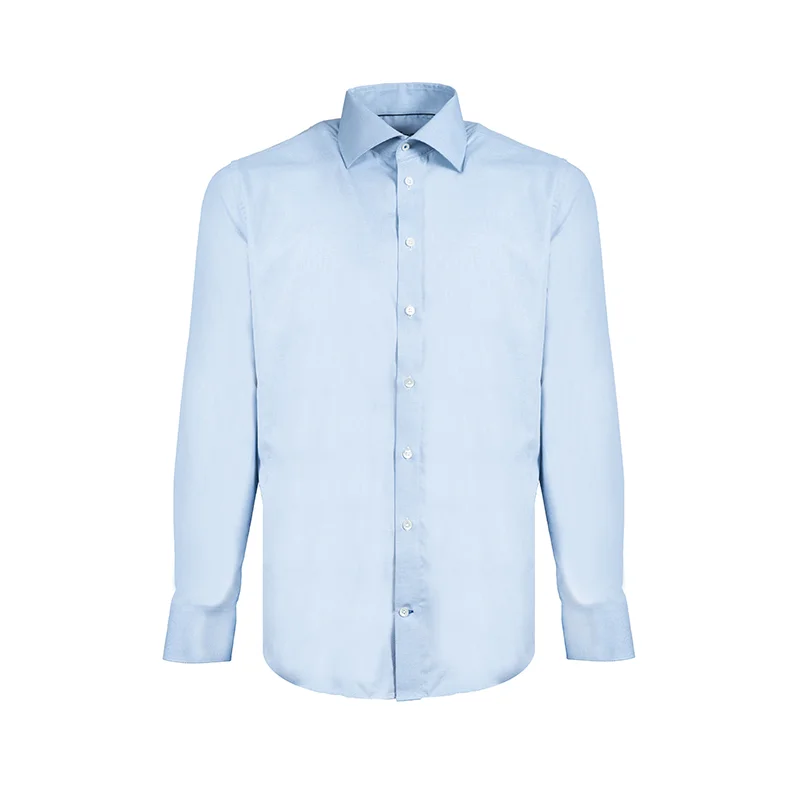 Dress shirt CROATA Dubrovnik Classic Tailored Small shapes Blue  Cotton 100%  Long sleeve