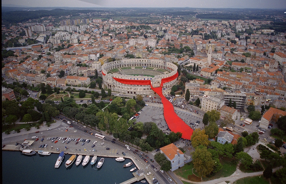 Art installation, Croatia, 18th October 2003.