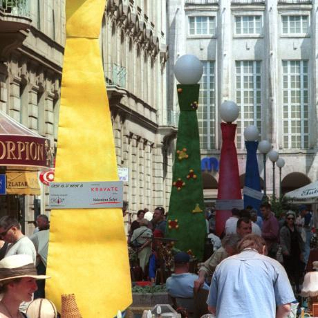 Installations for street festival, 2002. 